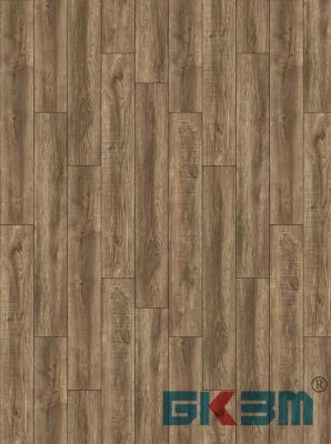 China Waterproof Click Luxury SPC Flooring Plank Knife Grain Oak Dark Brown LS-W8002 for sale