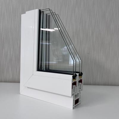 China GKBM 62 UPVC Sliding Window Extrusion Profiles Soundproof for sale