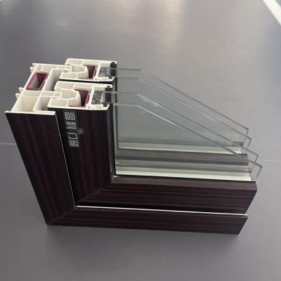 China GKBM 105 Series UPVC Sliding Window Profiles White Structural Components for sale