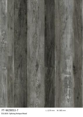 China Clique de madeira antigo de emenda fino do vinil do SPC da pedra que pavimenta o composto GKBM FT-W29053-7 Greenpy do Polyvinyl à venda