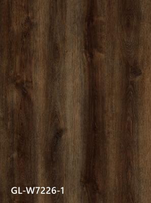 China Charcoal Brown SPC Flooring 4mm Jump Oak Grain Stone Vinyl Rigid GKBM Greenpy GL-W7226-1 for sale