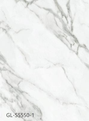 China 6mm Light Grey Marble Vinyl Flooring Dampproof Nature Friendly Scratch Resistant GKBM Greenpy GL-S5550-1 for sale