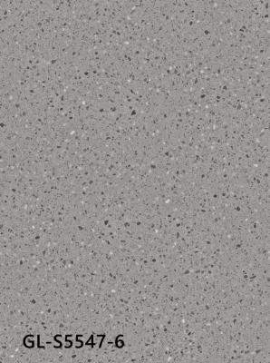 China Resbalón anti amistoso resistente a los choques GKBM Greenpy GL-S5547-6 de Grey Granite Vinyl Flooring 0.3m m Eco en venta
