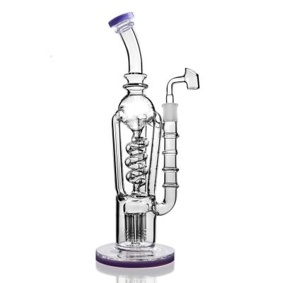 China Freezable Glass Water Bongs Recycler Dab Rigs Big Glass Bongs Water Pipes 12.5 Inch for sale