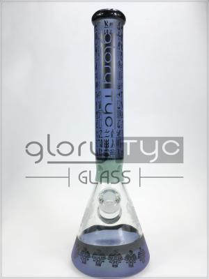 China 8 Inches Pyrex Glass Water Pipes Bongs With 14mm Joint Beaker Bong for sale