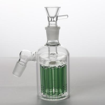 China High Temperature Glass Hookah Shisha Accessories 14mm Green Porous Ash Catcher for sale