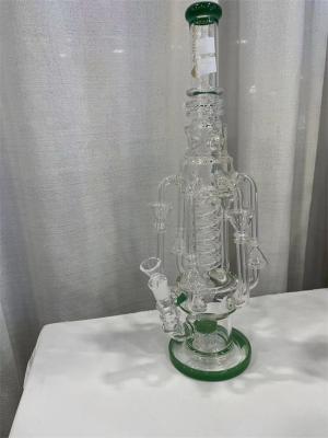 China tubo de agua de cristal del cubilete 10inch con la cachimba embriagadora Shisha del vidrio de Borosilicate del colector del hielo en venta