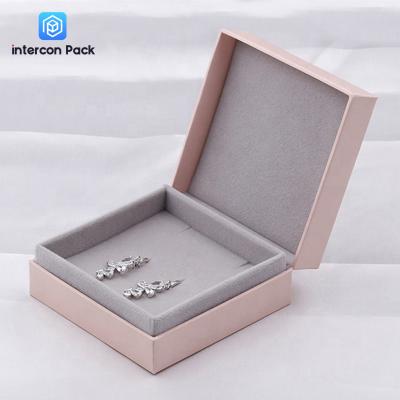 China Pendant Ring Earring Small Jewelry Packaging Boxes Square Shape UV Varnish for sale