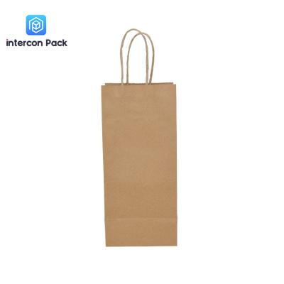 China UV Coating Recycled Kraft Shopping Bags Lightweight Reusable for sale