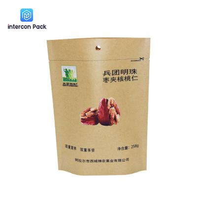 Chine Le papier d'aluminium de poche de papier de Brown emballage de nourriture a rayé l'impression de 25x14cm Gravnre à vendre