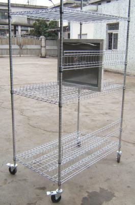 China SMT Stencil Turnover PCB Storage Trolley Stainless steel 400mm for sale