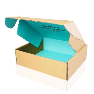 China Costume 4 CMYK Colors Recycled Packaging Box Colored Corrugated Mailing Boxes for sale