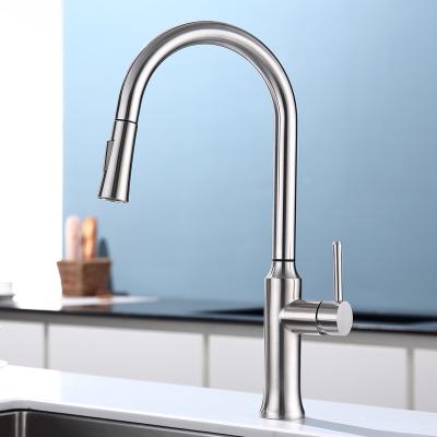 China Single Lever Touch Sensor Kitchen Faucet Flexible Hot Cold Water Supply for sale