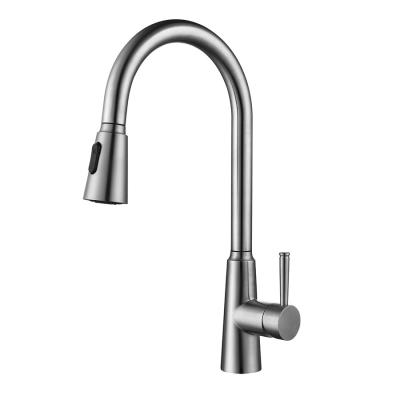 China CUPC Ceramic Cartridge Single Handle Pull Down Kitchen Faucet Movable sprayer IPX5 for sale