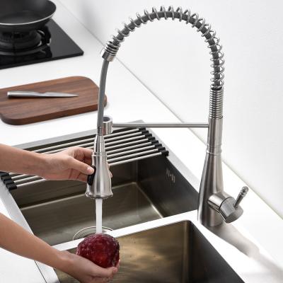 China Retractable Spring Coil Kitchen Faucet Space Saving Motion Sensor For Sink for sale