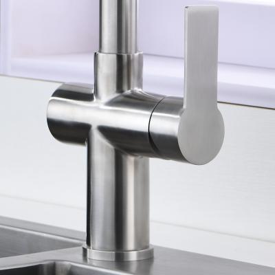 China Brushed Nickel Single Lever Sink Faucet for sale