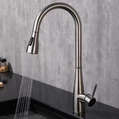 China SUS304 Stianless Steel Single Handle Kitchen Faucet With Sprayer for sale