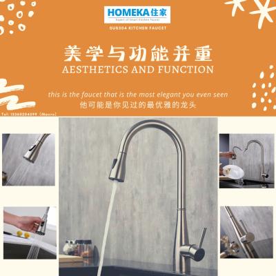 China Pull Out Extendable Kitchen Sink Tap ODM Kitchen Hot And Cold Water Tap for sale