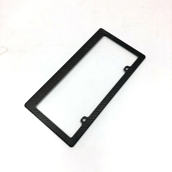 Quality 4 Hole Carbon Fiber License Plate Frame Motorcycle Thin US Standard for sale