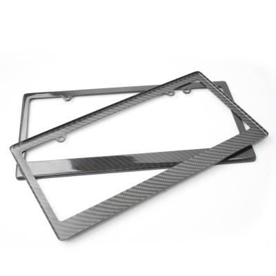 Quality 4 Hole Carbon Fiber License Plate Frame Motorcycle Thin US Standard for sale