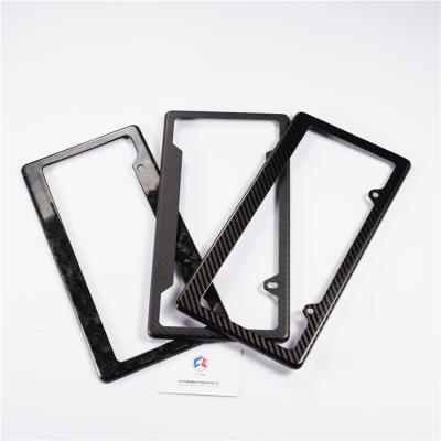 Quality Custom Carbon Fiber License Plate Frame White Black Twill Glossy Luxury Custom for sale