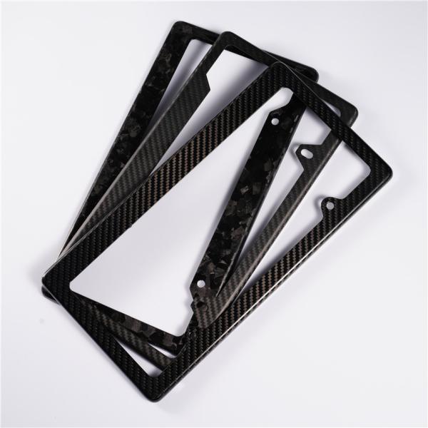 Quality Custom Carbon Fiber License Plate Frame White Black Twill Glossy Luxury Custom for sale