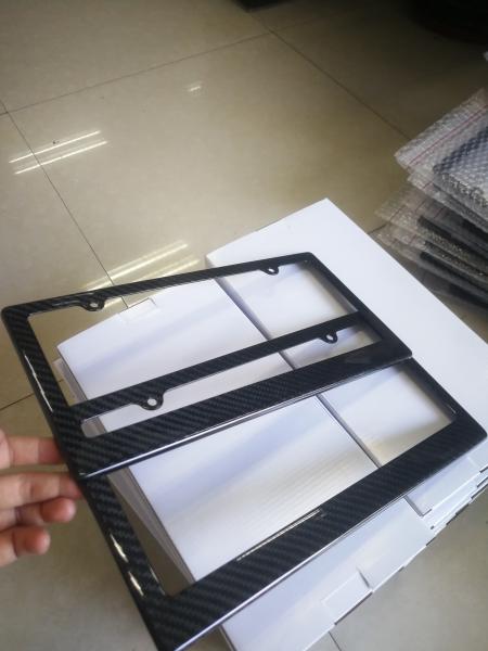 Quality Custom Carbon Fiber License Plate Frame White Black Twill Glossy Luxury Custom for sale