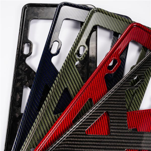 Quality Genuine Carbon Fiber License Plate Frame Red Silver Chinese Car Plate Electric for sale