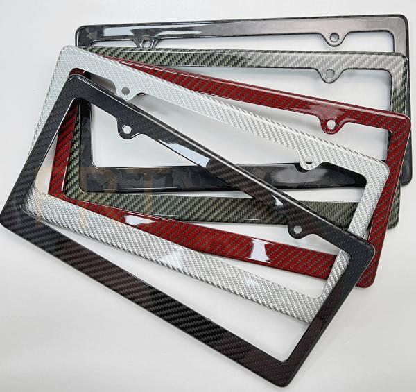 Quality 3K Twill Carbon Fiber Car Carbon Fiber License Plate Holder Carbon Fiber Number for sale