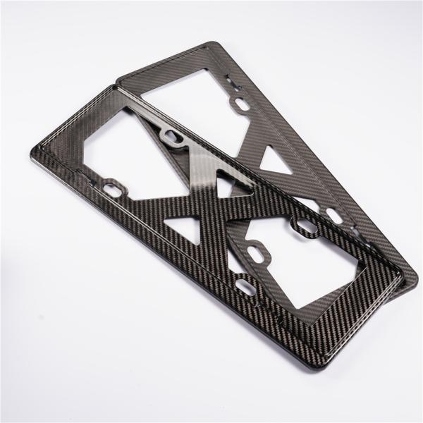 Quality Blue Carbon Fiber License Plate Frame Carbon Fibre Car Plate Holder For USA for sale