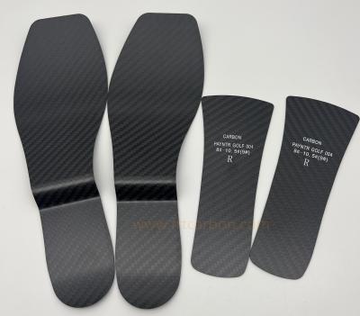 China Custom Soccer Carbon Fiber Shoe Insoles 3k Twill Matte Carbon Fiber Plate  1.0mm 0.8mm for sale