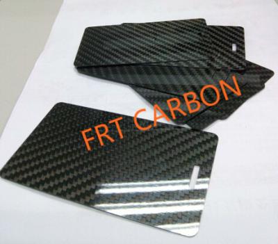 China Custom Cnc Cutting Carbon Fiber Sheet 0.25mm 0.5mm 1mm  56mm 78mm For Name Card Business Card Luggage Tag for sale