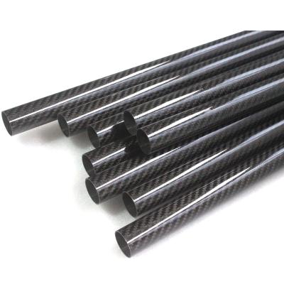 China 4 5 6 Tubos de fibra de carbono de grande dimensão de alta resistência Fabricante de hastes de fibra de carbono à venda