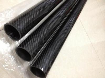 China Tubos de fibra de carbono personalizados grandes OD redondos 50 mm 40 mm 3,5 