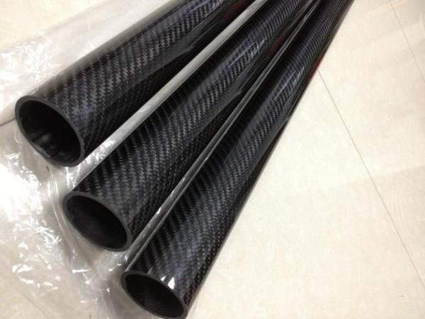 Quality Large OD Round Custom Carbon Fiber Tubes 50mm 40mm 3.5" for sale