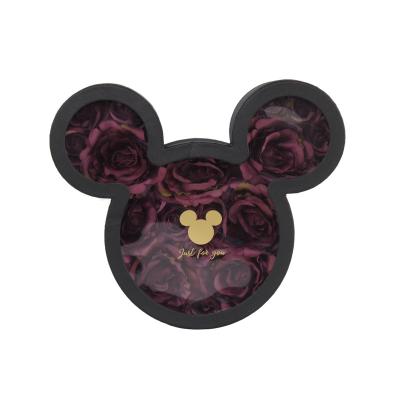 China Recyclable Custom Logo Mickey Mouse Shaped Cardboard Gift Box for Flower Rose Candy Packaging for sale