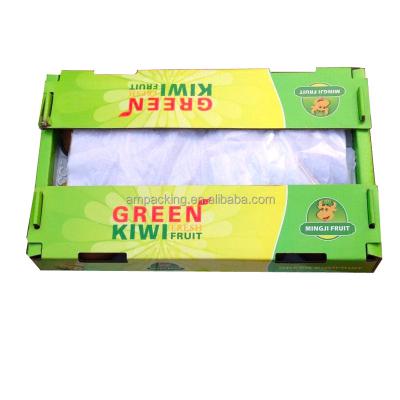 Cina Recycled Materials Dongguan Factory Medium Kiwi Packing Gear Cardboard Corrugated Scatola Cartone Vegetable Box in vendita