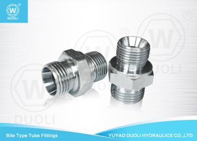 China Straight DIN 24 Degree Cone Seat Bite Type Hydraulic Hose Connectors Fittings for sale