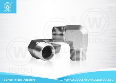China Carbpn Steel BSPT Male Thread Hydraulic Reducing Nipple Pipe Fitting 90 Degree Elbow for sale