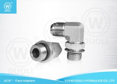 China Hydraulic Elbow SAE 37 Degree Flare Fittings With O Ring Adjustable Lock Nut for sale