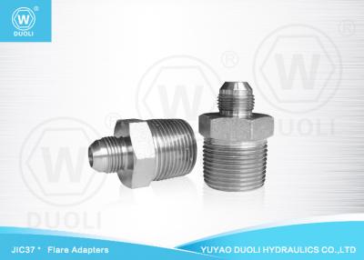 China Industrial JIC NPT Male Hydraulic Flare Fittings 37° Adapters Carbon Steel Material for sale