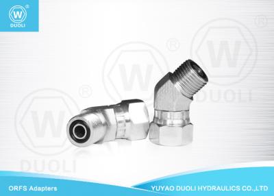 China 45 Degree Elbow ORFS Male O RING To ORFS Female Hydraulic Pipe Fittings for sale