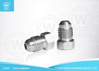 China Carbon Steel JIC Male Plug Thread Adapter , Hydraulic Hose Connectors Fittings for sale