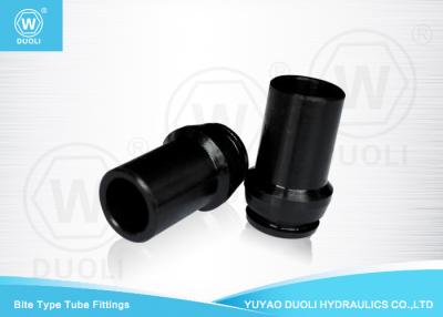China Black Hydraulic Bite Type Industrial Hose Fittings , Quick Connect Hydraulic Hose Adapters for sale
