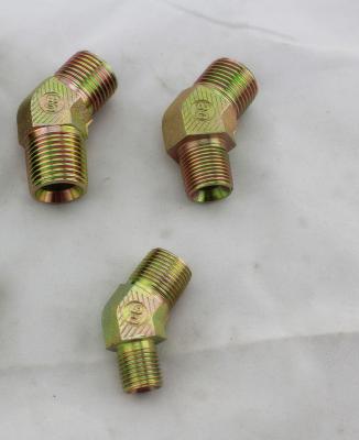 China 45 Degree Elbow Hydraulic Thread BSPT Pipe Fittings , Hydraulic Hose Crimp Fittings for sale