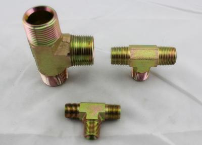 China DIN 2353 Hydraulic Hose Fittings , BSPT Male Thread Hydraulic T Fitting for sale