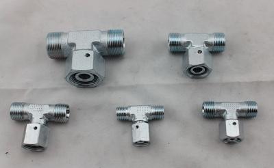 China Metric Thread Bite Type Hydraulic Pipe Adapter Branch Tee Fittings With Swivel Nut L Series for sale
