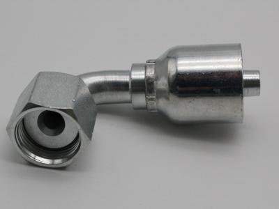 China Female ORFS Swivel 45 Elbow Hydraulic Fitting Forged Stainless Steel Material 15943-8-6 for sale