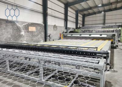 China linha de produção automática do Plc Gabion de 100x120mm para uma largura Gabion Mesh Sheet de 4500 milímetros à venda