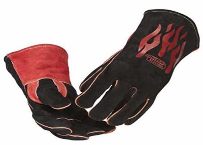China Black High Heat Welding Gloves S / XL / XXL Size Long Glove Stove for sale
